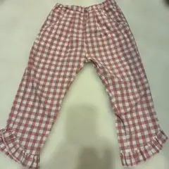 ギンガムチェック長ズボン（フリル付き）