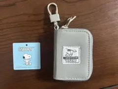 SNOOPY グレー キーケース　小型