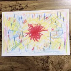 【962】【抽象画絵】ハガキサイズオリジナル手描きアナログ自作創作イラスト原画