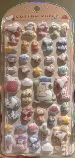 コットンパフィーシール　カミオジャパン　クラックス　スヌーピー　メルカリ便