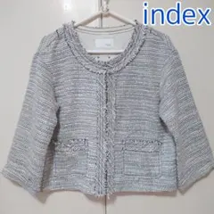 【index】カーディガン ノーカラージャケット