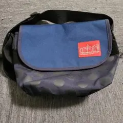 Manhattan Portage ボディバッグ ネイビー ドット