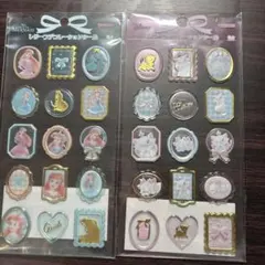 正規品ディズニー　レリーフ デコレーション シール　２枚➕おまけ2枚