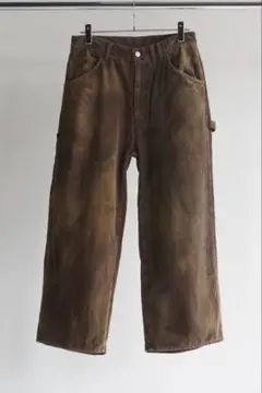 20s 30s フレンチヴィンテージ 泥染 コットンリネン パンツ ユーロ古着