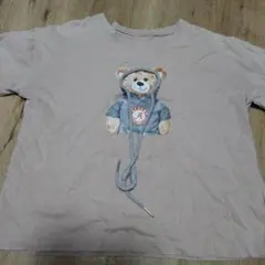 キッズ Tシャツ ベア プリント ベージュ