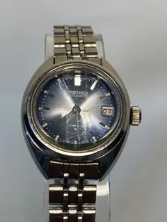 SEIKO レディース　自動巻き時計 ブルー　３面カットガラス