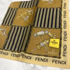 FENDI フェンディ 新品未使用 大判 ハンカチ スカーフ ブラウン系