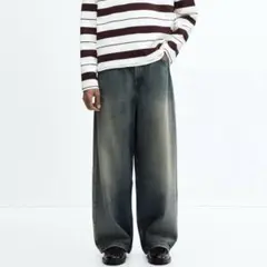 H&M SUPER BUGGY サイズ28 ダークデニムブルー 新品