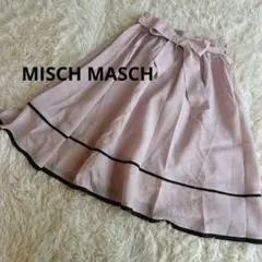 MISCH MASCH フレアスカート ピンク　膝丈　リボン付き　フェミニン　M