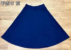 【良品】 レディース スカート 膝丈 春 夏 秋 ネイビー