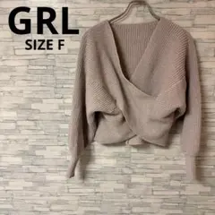 グレイル　ニット　【F】　カシュクールニットトップス　おしゃれ　Vネック.