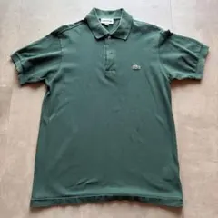 日本製　LACOSTE グリーン ポロシャツ