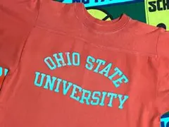 チャンピオンビンテージカレッジプリントフットボールTシャツ70s70年代バータグ