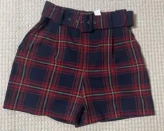 ZARA BASIC チェック柄ショートパンツ M
