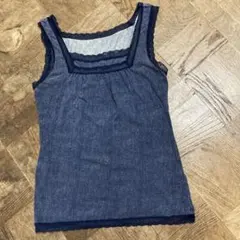 KID BLUE ダークブルーキャミソール レーストリムのサムネイル