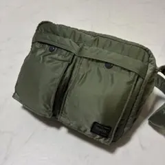 【外側極美品】PORTER タンカー 2WAY セージ 2層 ショルダーバッグ
