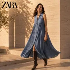 ✳️新品タグ付き✳️ZARA✳️完売品✳️【2025】ワンピース【L】【ゆったり】