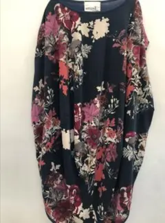 再々値下げ　アンティカ antiqua 花柄 変形 ワンピース チュニックのサムネイル
