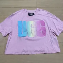 UGG（アグ）　クロップド丈グラデーションロゴTシャツ　ピンク　Sのサムネイル