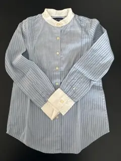 Ralph Lauren 水色ストライプ長袖シャツ 120cm