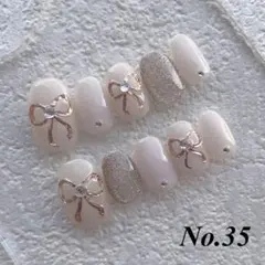 No.35 バレエコアネイルチップ　＊オーダーサイズ・カラー変更可能＊