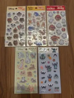 【新品】seria ディズニー シール 5点セット