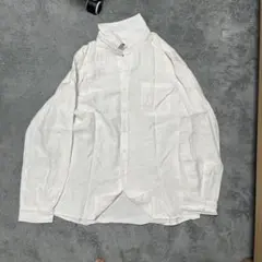 長袖シャツ ホワイト シンプル