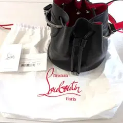 クリスチャンルブタン　バケットバッグ 巾着ショルダー ブラック　定価24万のサムネイル