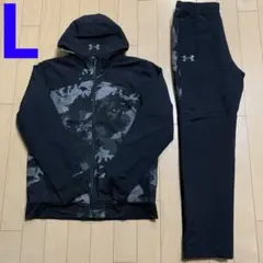 アンダーアーマー 中綿ジャージ上下セット Lメンズ迷彩BLACK定価27500円