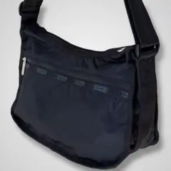 極美品 LeSportsac レスポ ショルダーバッグ 無地 黒 ブラック