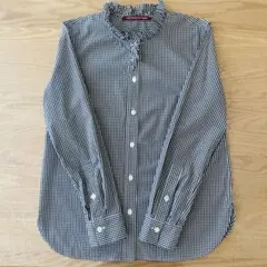 ユニクロ　コントワー・デ・コトニエ　コットンストレッチフリルシャツ　Sサイズ