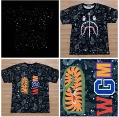 ★激レア★ APE スペースカモ シャーク Tシャツ M kaws