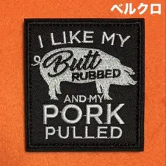 A2173 米国バーベキュー・燻製　愛好家　ユーモア刺繍パッチ　ベルクロ