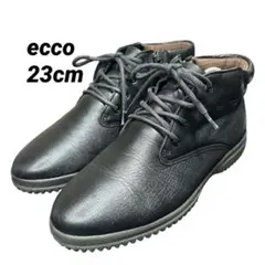 【美品】ECCO レザー ブーツ サイドジップ ブラック 23cmのサムネイル