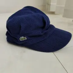 LACOSTE 帽子　キャップ ワークキャップ ネイビー　美品✨️