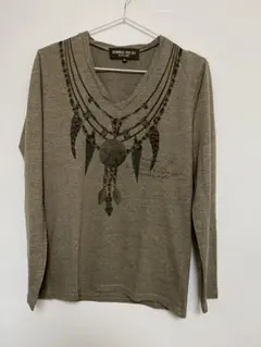 BERNINGS SHO 291 VネックロンTシャツ(ブラウン) M