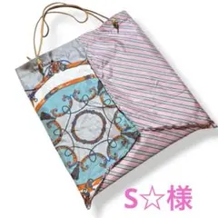 ✨マニプリ✨ スカーフプリントトートバッグ L 総柄 A4収納可のサムネイル