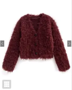 GRL シャギーニットショート丈カーディガン[an1696]