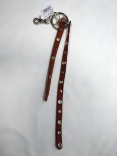 アイレットストラップピックキーリング　カラビナ キーホルダー ブラウン