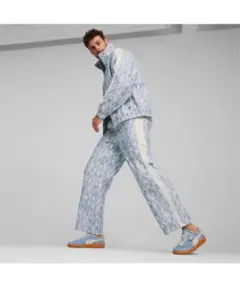 【新品未使用】PUMA セットアップ ジャケット＆パンツ ブルー 総柄 ジャージ