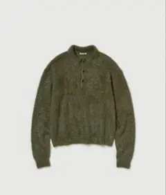 BRUSHED SUPER KID MOHAIR KNIT POLO サイズ3のサムネイル