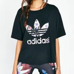 adidas Originals トレフォイル 花柄 Tシャツ ブラック Lのサムネイル