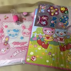 Mezzo Piano みみぽぽちゃんレターセット。キラキラシール付き