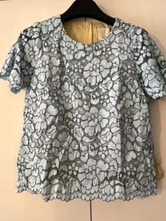 Chicly 水色レース半袖トップスのサムネイル