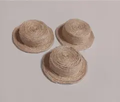 ミニチュア麦わら帽子　ノーマル3つセット