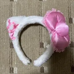 ハローキティふわふわ耳カチューシャ ピンク
