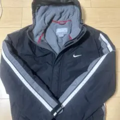 90s NIKE ナイロンジャケット フード付き 黒のサムネイル