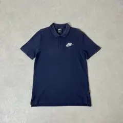 NIKE　ナイキ　半袖ポロシャツ　刺繍ロゴ　ネイビー　紺のサムネイル