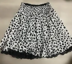 ★ INGNI ダルメシアン柄　スカート　黒レース ひらひら イング 可愛い★美
