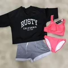 RUSTY 水着 母娘ペアコーデ　4点セット 9Mサイズのサムネイル